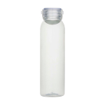 Gourde en plastique recyclé avec anse en silicone 630 ml couleur transparent deuxième vue frontale