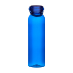 Gourde en plastique recyclé avec anse en silicone 630 ml couleur bleu roi deuxième vue frontale