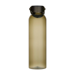 Gourde en plastique recyclé avec anse en silicone 630 ml couleur vert foncé deuxième vue frontale