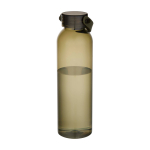 Gourde en plastique recyclé avec anse en silicone 630 ml couleur vert foncé deuxième vue