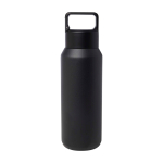 Bouteille en inox recyclé adaptée aux boissons gazeuses 600 ml couleur noir deuxième vue arrière