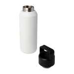 Bouteille en inox recyclé adaptée aux boissons gazeuses 600 ml couleur blanc deuxième vue