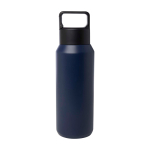 Bouteille en inox recyclé adaptée aux boissons gazeuses 600 ml couleur bleu marine deuxième vue arrière