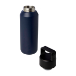 Bouteille en inox recyclé adaptée aux boissons gazeuses 600 ml couleur bleu marine deuxième vue