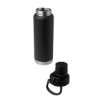 Gourde écologique à double paroi avec bouchon à vis anti-goutte 700 ml couleur noir deuxième vue