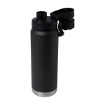 Gourde écologique à double paroi avec bouchon à vis anti-goutte 700 ml couleur noir troisième vue