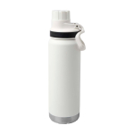 Gourde écologique à double paroi avec bouchon à vis anti-goutte 700 ml couleur blanc deuxième vue frontale