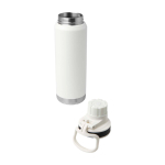 Gourde écologique à double paroi avec bouchon à vis anti-goutte 700 ml couleur blanc deuxième vue