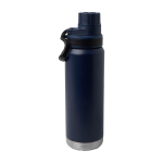 Gourde écologique à double paroi avec bouchon à vis anti-goutte 700 ml couleur bleu marine deuxième vue arrière