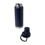 Gourde écologique à double paroi avec bouchon à vis anti-goutte 700 ml couleur bleu marine deuxième vue