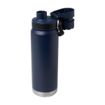 Gourde écologique à double paroi avec bouchon à vis anti-goutte 700 ml couleur bleu marine troisième vue