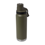 Gourde écologique à double paroi avec bouchon à vis anti-goutte 700 ml couleur vert foncé