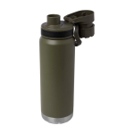 Gourde écologique à double paroi avec bouchon à vis anti-goutte 700 ml couleur vert foncé troisième vue