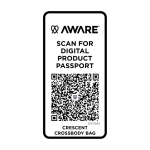 Sac bandoulière en matériau recyclé avec grande poche principale couleur noir deuxième vue