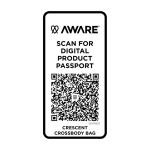 Sac bandoulière en matériau recyclé avec grande poche principale couleur blanc deuxième vue