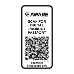 Sac bandoulière en matériau recyclé avec grande poche principale couleur vert deuxième vue