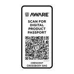 Sac bandoulière en matériau recyclé avec grande poche principale couleur ivoire deuxième vue