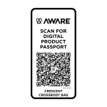 Sac bandoulière en matériau recyclé avec grande poche principale couleur bleu marine deuxième vue