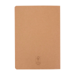 Carnet avec couverture en kraft et reliure cousue A5, pages à points couleur naturel deuxième vue arrière