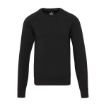 Pull unisexe à col rond en maille interlock 350 g/m² Elevate Life couleur noir deuxième vue frontale