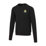 Pull unisexe à col rond en maille interlock 350 g/m² Elevate Life couleur noir vue impression sérigraphique