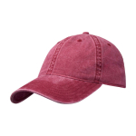 Casquette décontractée effet délavé en coton recyclé 245 g/m² couleur bordeaux