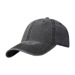 Casquette décontractée effet délavé en coton recyclé 245 g/m² couleur noir