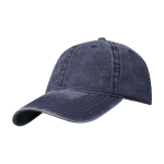 Casquette décontractée effet délavé en coton recyclé 245 g/m² couleur bleu marine