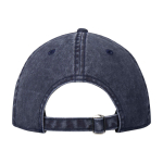 Casquette décontractée effet délavé en coton recyclé 245 g/m² couleur bleu marine deuxième vue arrière