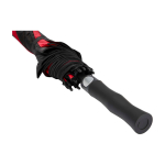 Parapluie de golf bicolore en polyester coupe-vent 30” Ø106 couleur rouge vue détail 3
