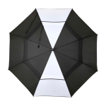 Parapluie de golf bicolore en polyester coupe-vent 30” Ø106 couleur blanc deuxième vue frontale