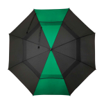 Parapluie de golf bicolore en polyester coupe-vent 30” Ø106 couleur vert deuxième vue frontale