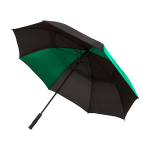 Parapluie de golf bicolore en polyester coupe-vent 30” Ø106 couleur vert vue impression sérigraphique