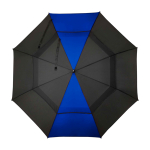Parapluie de golf bicolore en polyester coupe-vent 30” Ø106 couleur bleu roi deuxième vue frontale