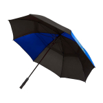 Parapluie de golf bicolore en polyester coupe-vent 30” Ø106 couleur bleu roi vue impression sérigraphique