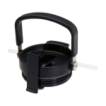 Gobelet en inox recyclé avec couvercle à double fonction 900 ml couleur noir vue détail 1