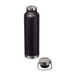 Bouteille en inox recyclé à double paroi avec bouchon à vis 650 ml couleur noir deuxième vue