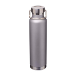 Bouteille en inox recyclé à double paroi avec bouchon à vis 650 ml couleur gris
