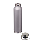 Bouteille en inox recyclé à double paroi avec bouchon à vis 650 ml couleur gris deuxième vue