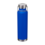 Bouteille en inox recyclé à double paroi avec bouchon à vis 650 ml couleur bleu roi