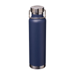 Bouteille en inox recyclé à double paroi avec bouchon à vis 650 ml couleur bleu marine