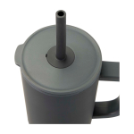 Gobelet isotherme avec paille en silicone et anti-éclaboussures 900 ml couleur gris vue détail 1