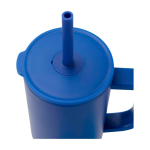 Gobelet isotherme avec paille en silicone et anti-éclaboussures 900 ml couleur bleu roi vue détail 1
