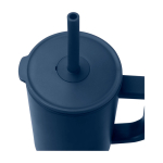 Gobelet isotherme avec paille en silicone et anti-éclaboussures 900 ml couleur bleu marine vue détail 1