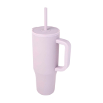 Gobelet isotherme avec paille en silicone et anti-éclaboussures 900 ml couleur lilas