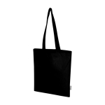Tote bag en coton recyclé et RPET 7 L 140 g/m² couleur noir