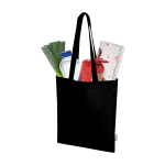 Tote bag en coton recyclé et RPET 7 L 140 g/m² couleur noir deuxième vue