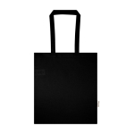 Tote bag en coton recyclé et RPET 7 L 140 g/m² couleur noir troisième vue frontale