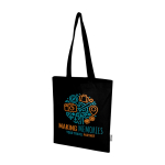 Tote bag en coton recyclé et RPET 7 L 140 g/m² couleur noir vue impression sérigraphique