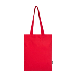 Tote bag en coton recyclé et RPET 7 L 140 g/m² couleur rouge deuxième vue frontale